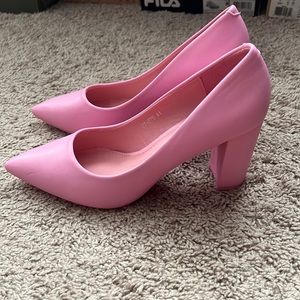 CM Francis Pink Block Heels Size 9.5 (41)